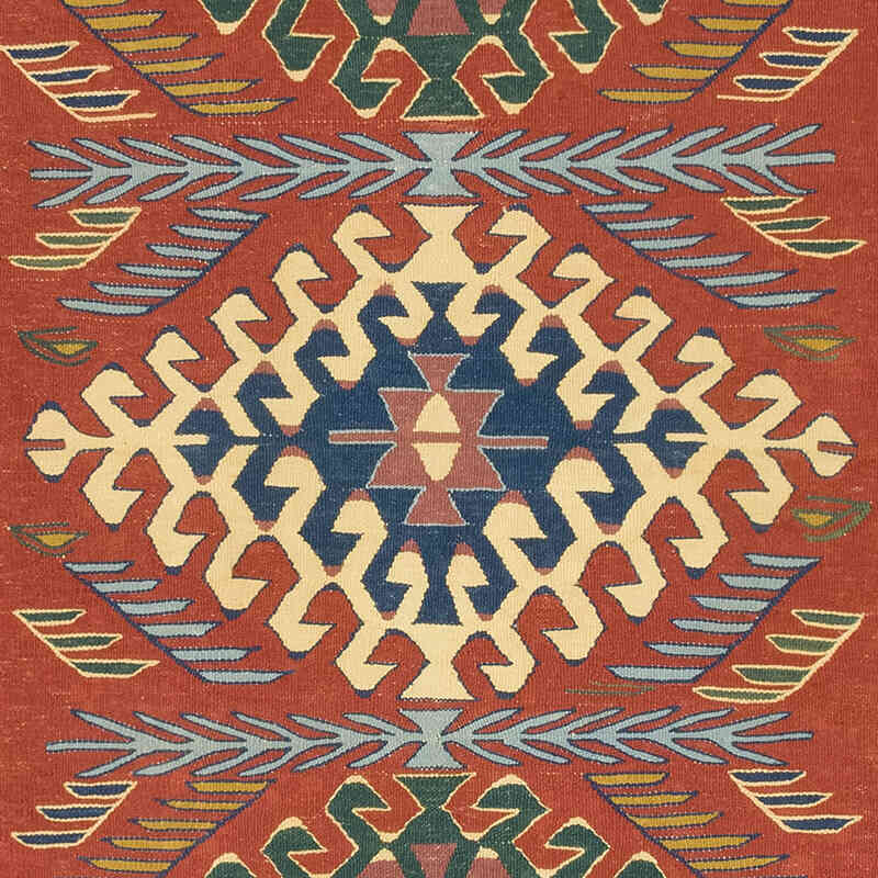 New Handwoven Turkish Kilim Rug - 3' 8" x 5' 5" (44" x 65") - K0077657