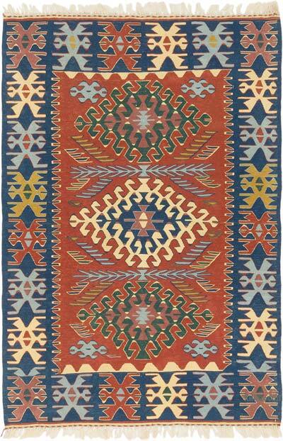 Yeni Kök Boya El Dokuma Kilim - 113 cm x 165 cm
