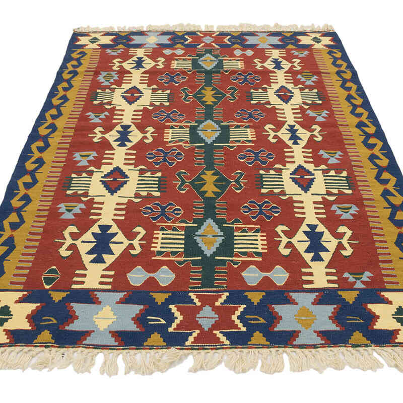 Yeni Kök Boya El Dokuma Kilim - 114 cm x 172 cm - K0077659