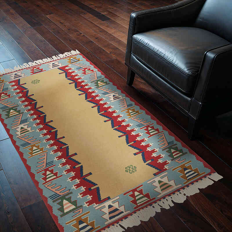 Yeni Kök Boya El Dokuma Kilim - 110 cm x 164 cm - K0077662