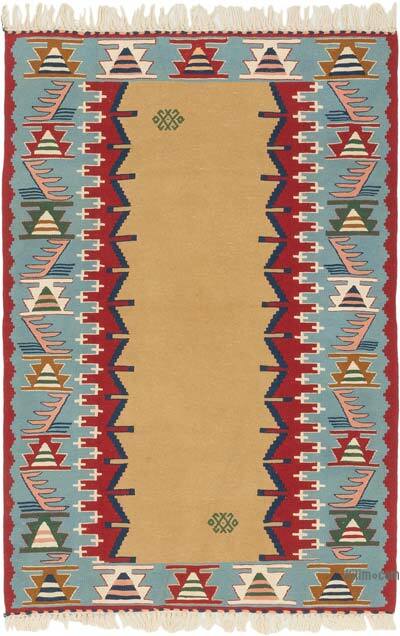 Yeni Kök Boya El Dokuma Kilim - 110 cm x 164 cm