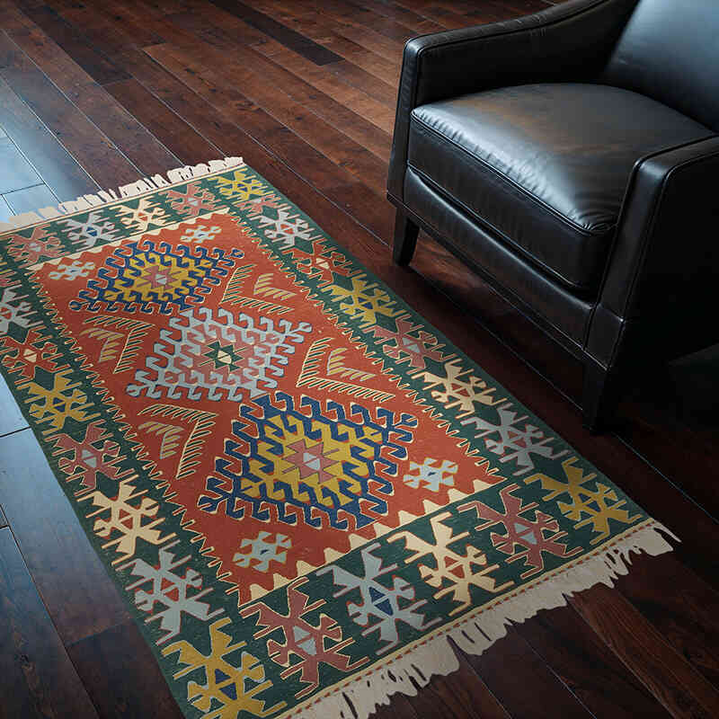 Yeni Kök Boya El Dokuma Kilim - 114 cm x 170 cm - K0077666