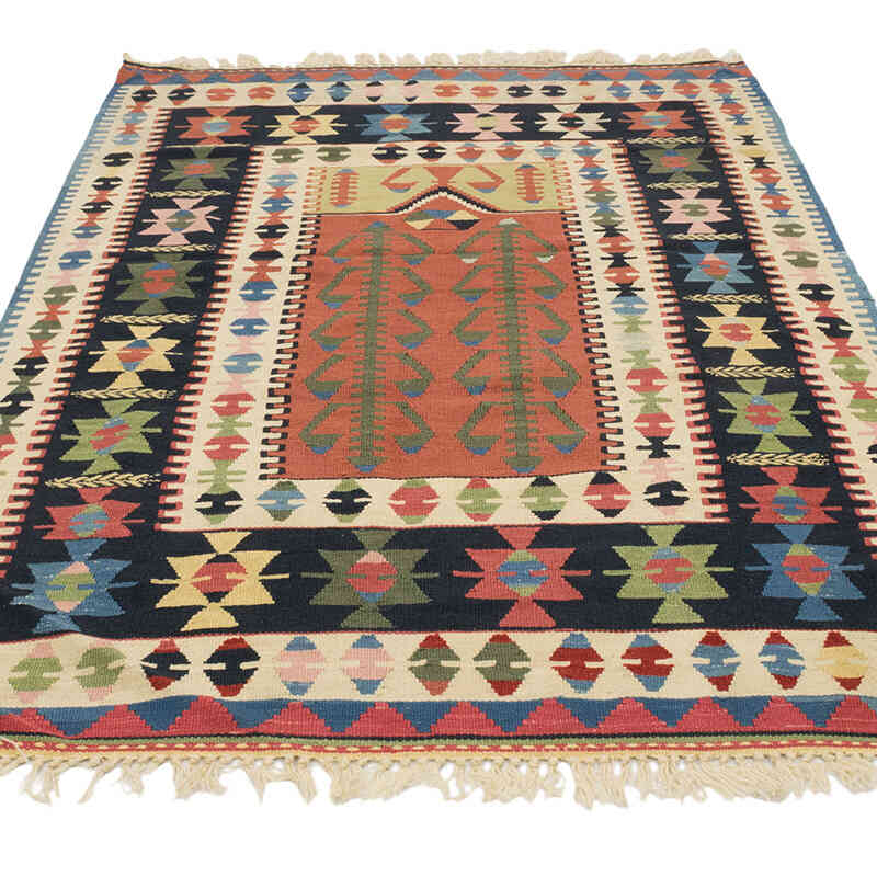 New Handwoven Turkish Kilim Rug - 4' 1" x 6' 1" (49" x 73") - K0077668