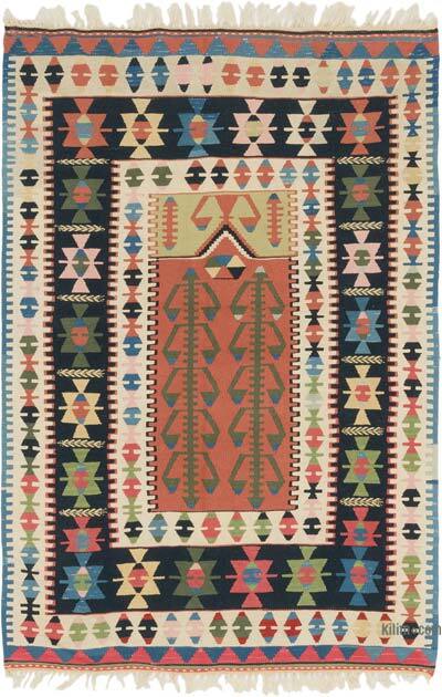 New Handwoven Turkish Kilim Rug - 4' 1" x 6' 1" (49" x 73")