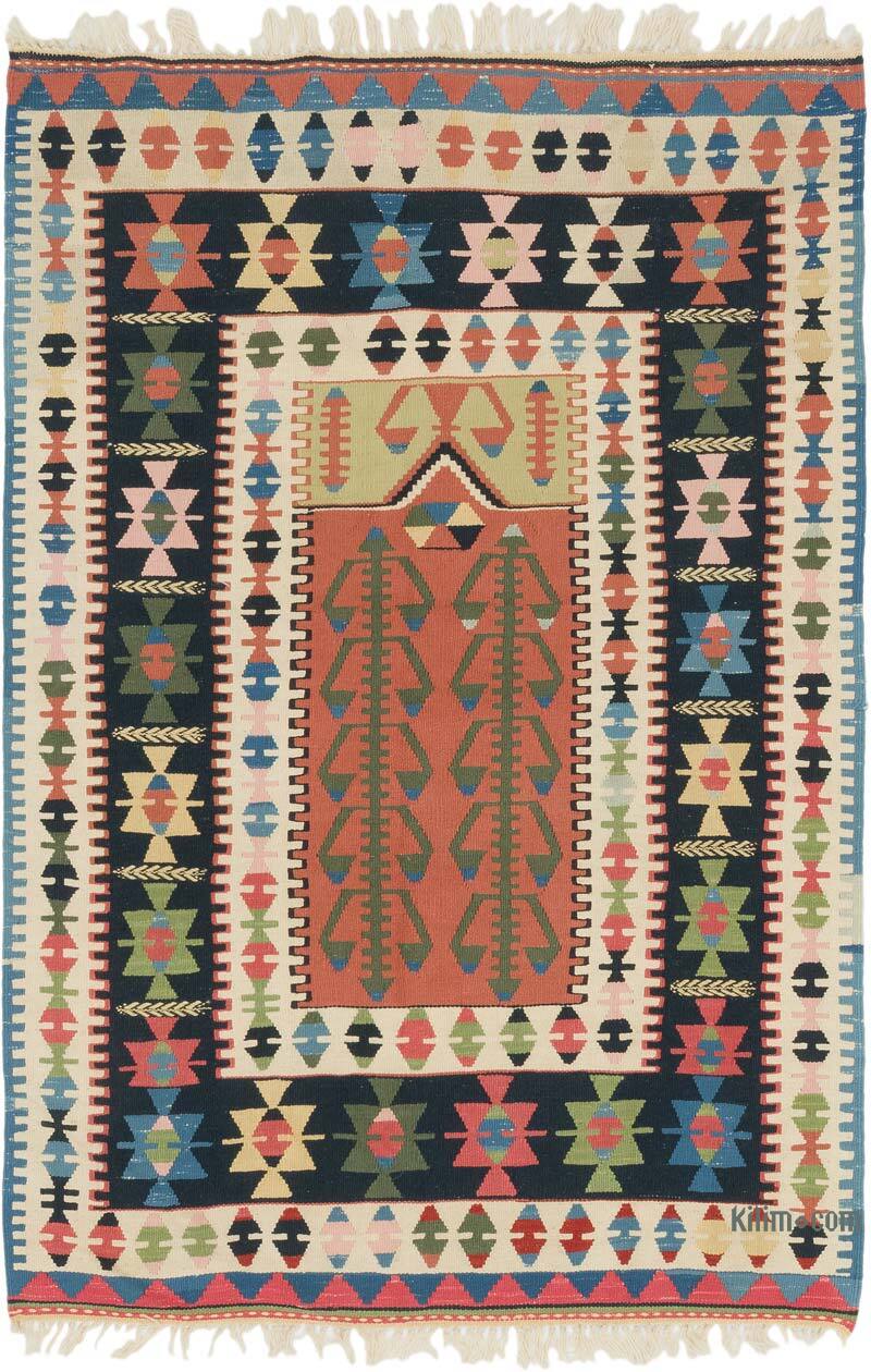 New Handwoven Turkish Kilim Rug - 4' 1" x 6' 1" (49" x 73") - K0077668