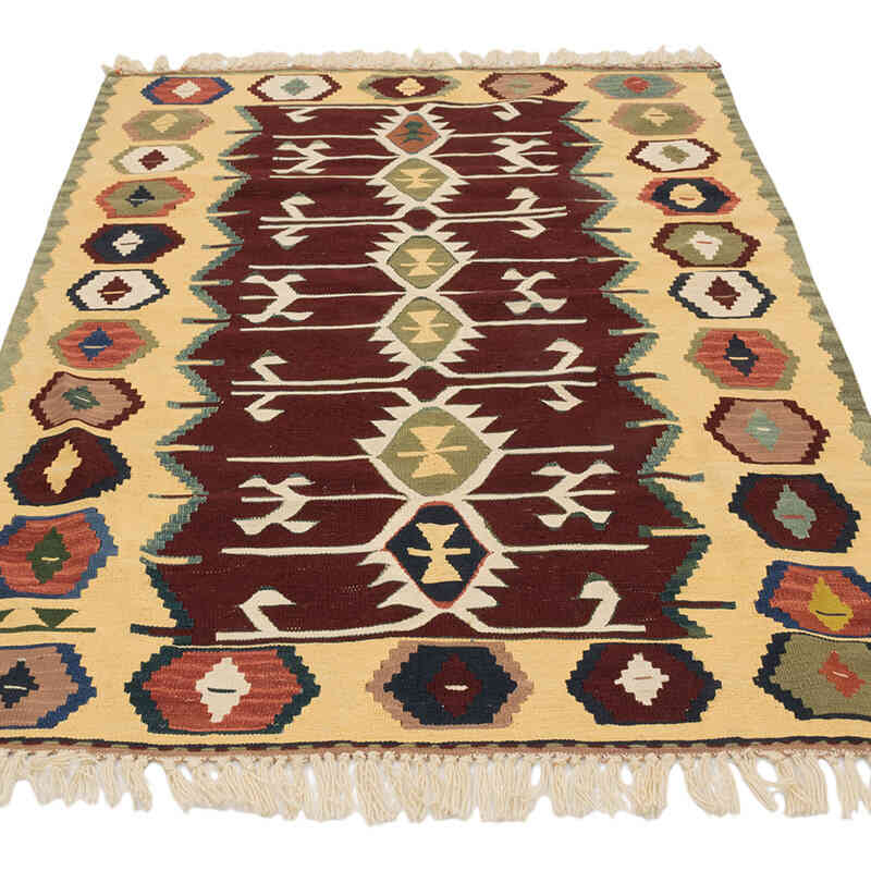Yeni Kök Boya El Dokuma Kilim - 112 cm x 154 cm - K0077669