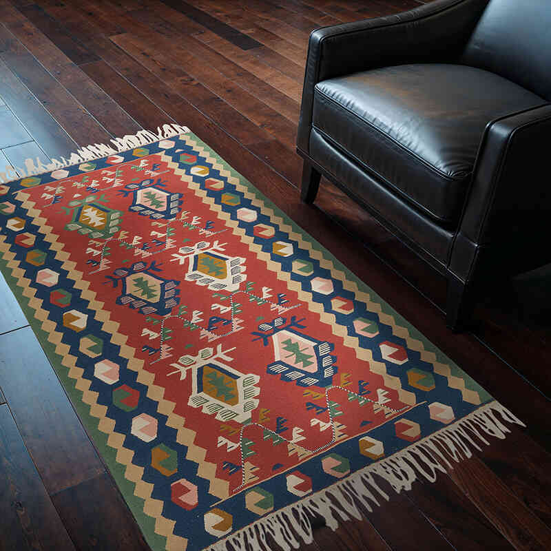 Yeni Kök Boya El Dokuma Kilim - 113 cm x 170 cm - K0077672