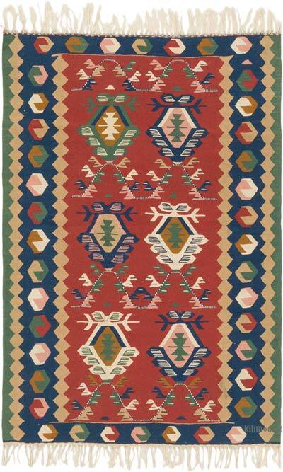 Yeni Kök Boya El Dokuma Kilim - 113 cm x 170 cm