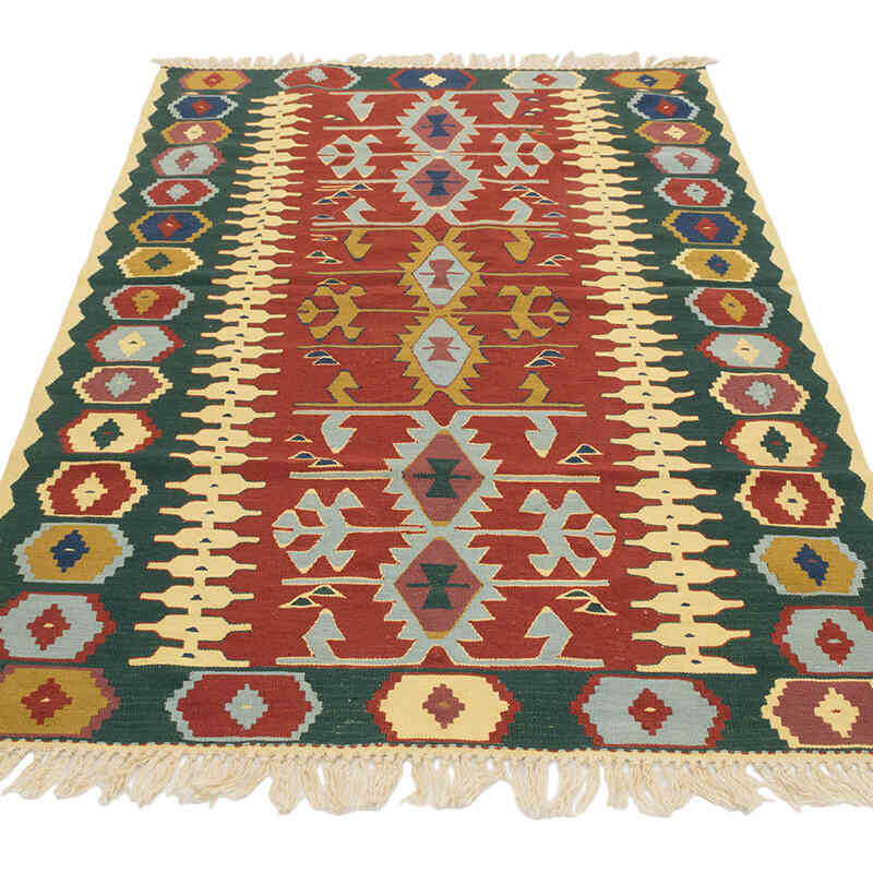 Nueva Alfombra Turca Kilim - 114 cm x 169 cm - K0077673