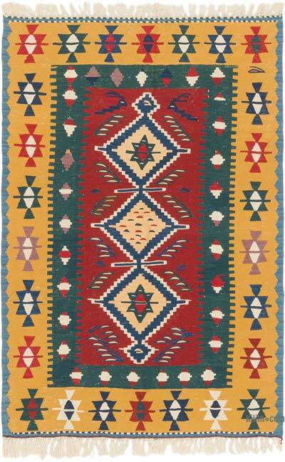 Yeni Kök Boya El Dokuma Kilim - 112 cm x 169 cm