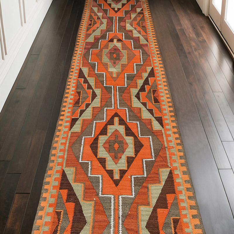 Corredor Vintage Herki Kilim - 102 cm x 317 cm - K0077676