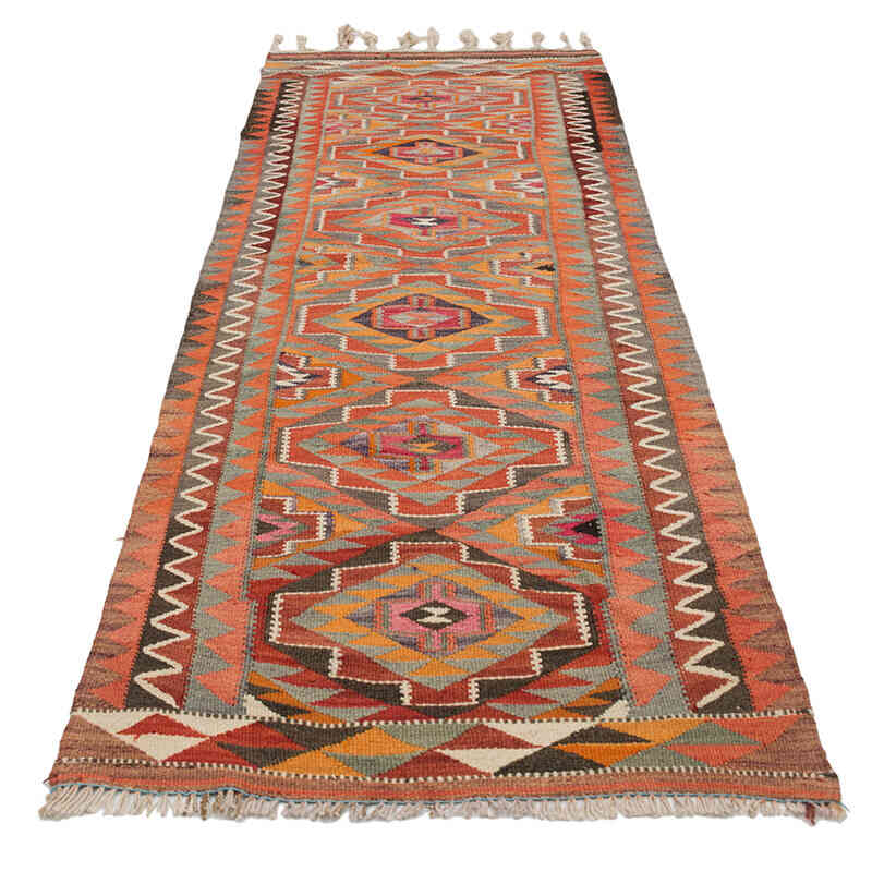 Vintage Herki Kilim Yolluk - 90 cm x 276 cm - K0077677