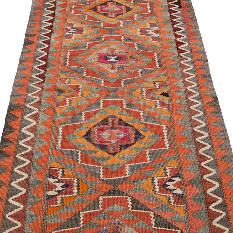 Vintage Herki Kilim Yolluk - 90 cm x 276 cm - K0077677