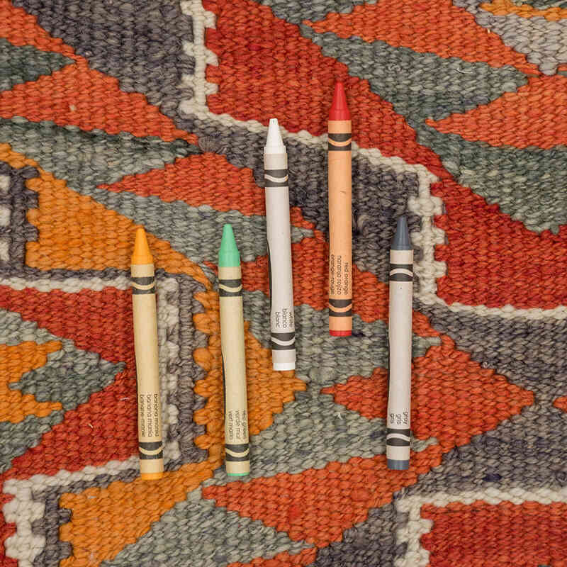 Vintage Herki Kilim Yolluk - 90 cm x 276 cm - K0077677