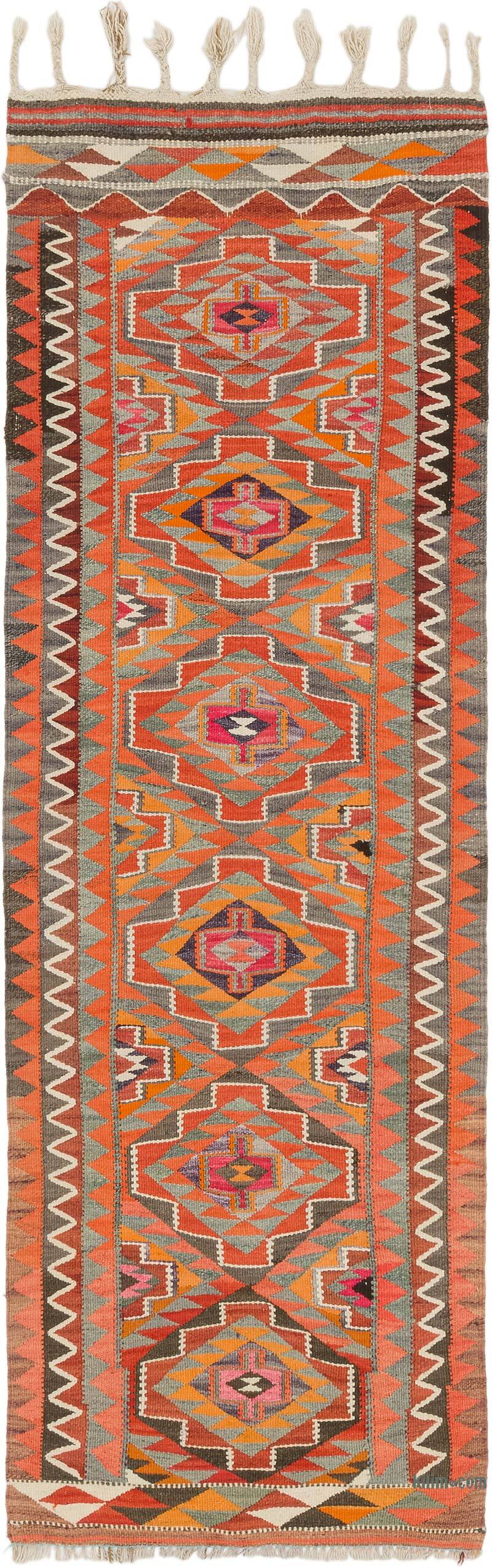 Vintage Herki Kilim Yolluk - 90 cm x 276 cm - K0077677