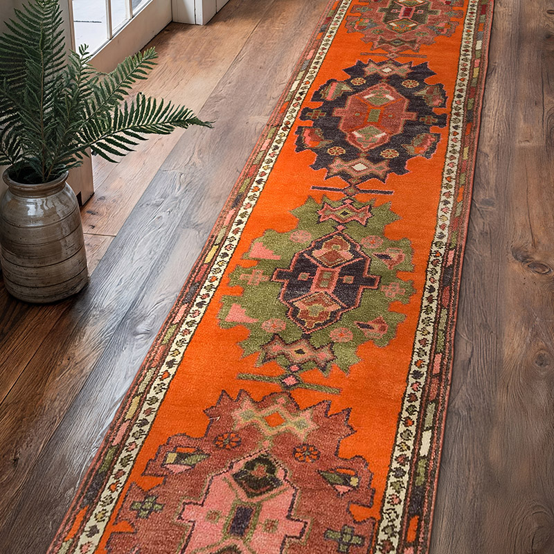 Alfombra Vintage de pasillo - 91 cm x 420 cm - K0077678