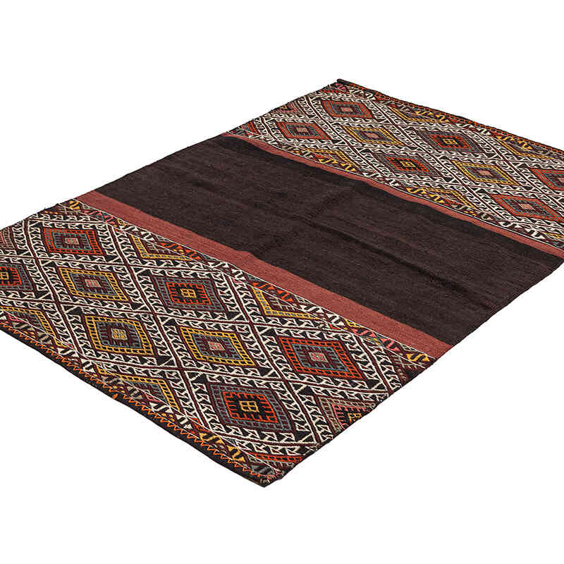 Vintage Bayburt Kilim Rug - 3' 11" x 5' 3" (47" x 63") - K0077712