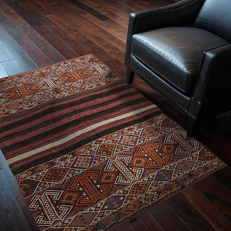 Alfombra Vintage Bayburt Kilim - 121 cm x 158 cm - K0077716