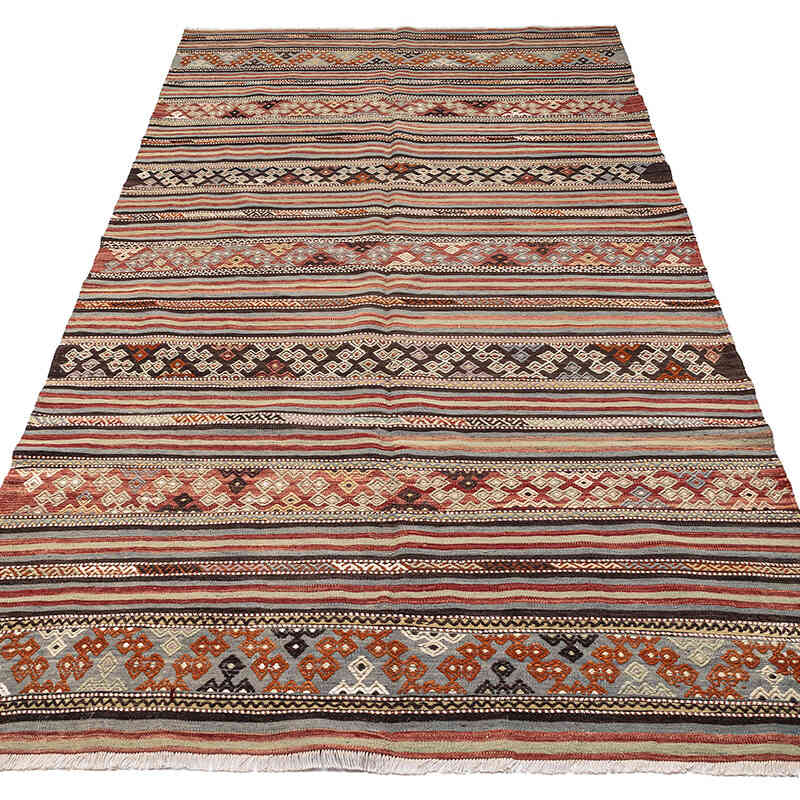 Alfombra Vintage Denizli Kilim - 154 cm x 275 cm - K0077724