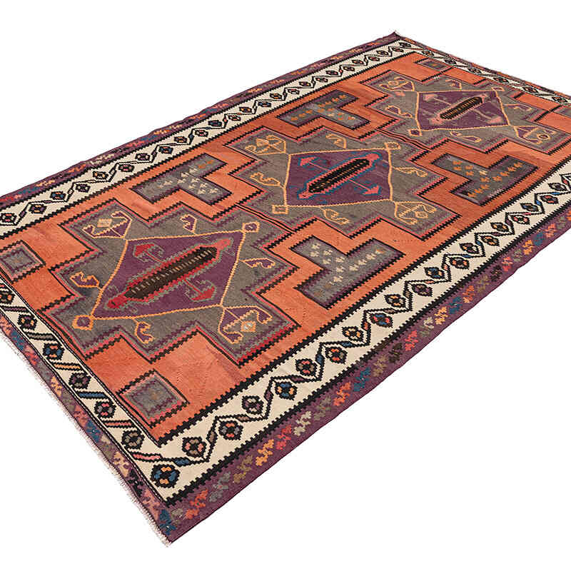 Vintage Kuba Kilimi - 159 cm x 256 cm - K0077730