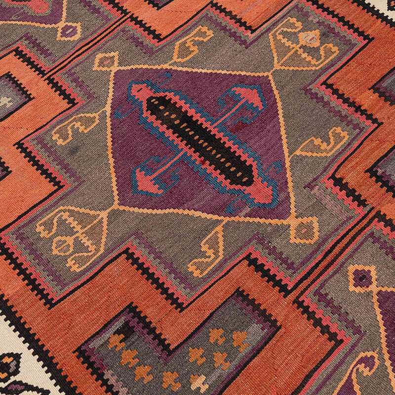 Vintage Kuba Kilimi - 159 cm x 256 cm - K0077730