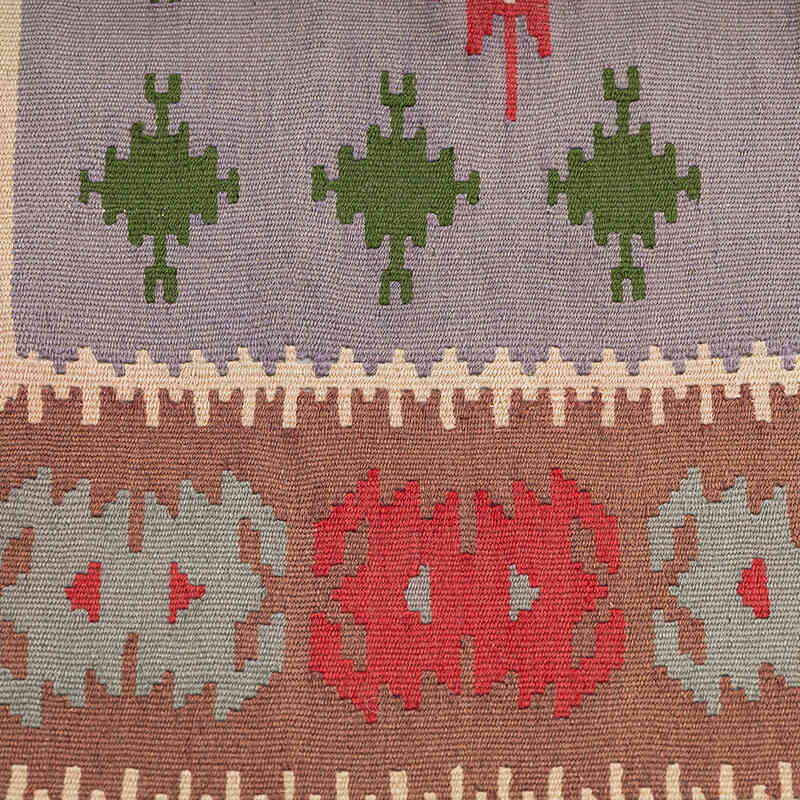 Alfombra Kilim búlgara Vintage - 120 cm x 153 cm - K0077740