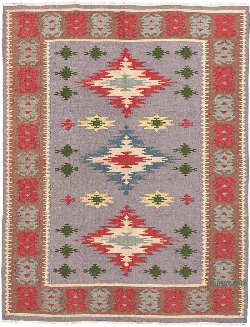 Alfombra Kilim búlgara Vintage - 120 cm x 153 cm - K0077740