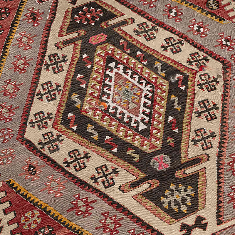 Vintage Kayseri Kilim Rug - 3' 8" x 5' 5" (44" x 65") - K0077742
