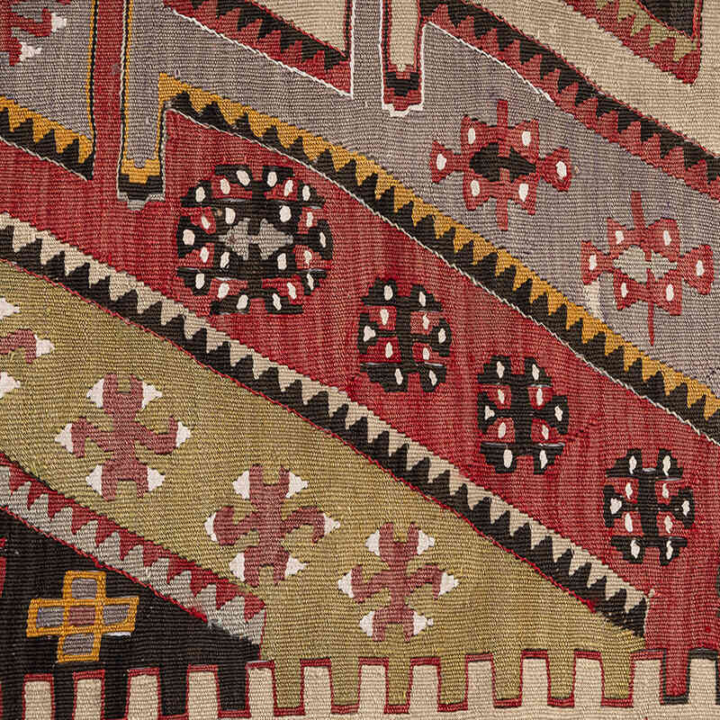 Vintage Kayseri Kilim Rug - 3' 8" x 5' 5" (44" x 65") - K0077742