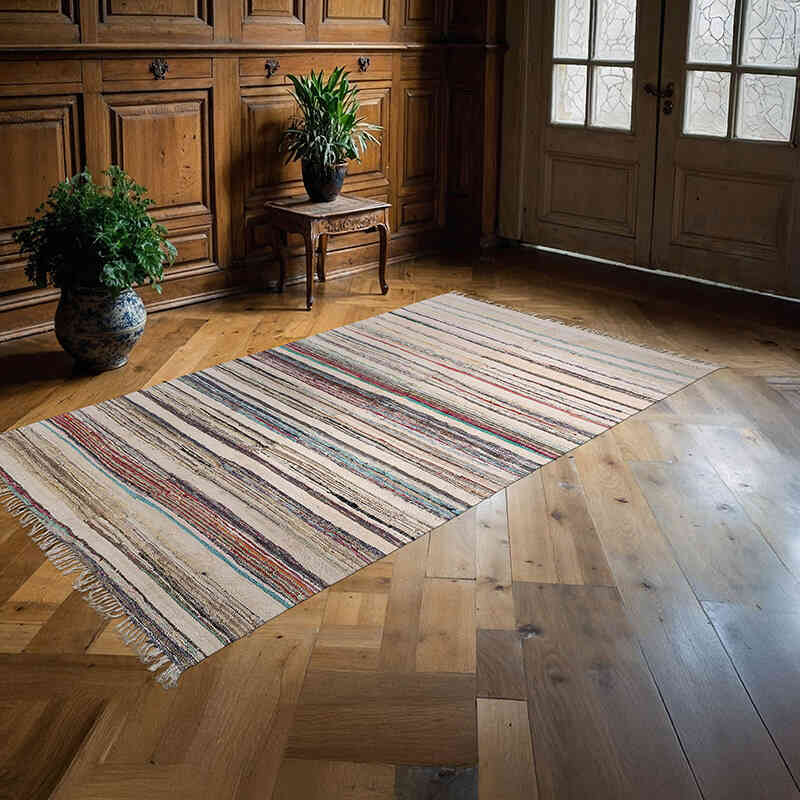 Vintage Anadolu Pala Kilimi (Çaput) - 140 cm x 255 cm - K0077744