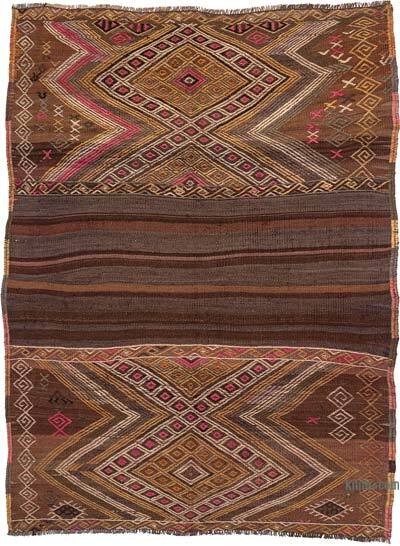 Vintage Bayburt Kilim Rug - 4'  x 5' 2" (48" x 62")