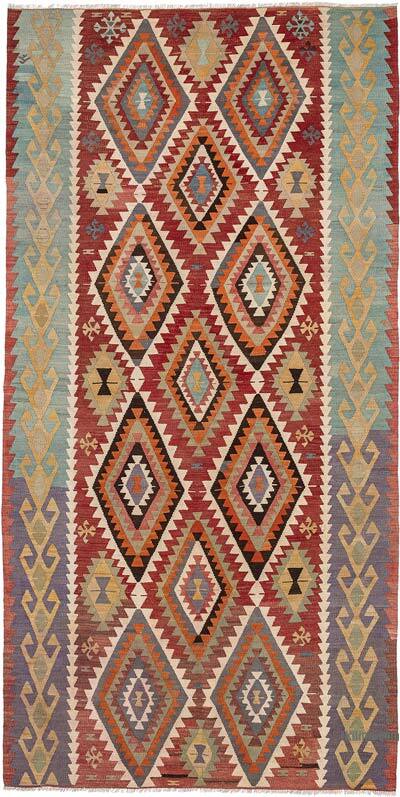 Vintage Esme Kilim Rug - 4' 7" x 9' 1" (55" x 109")