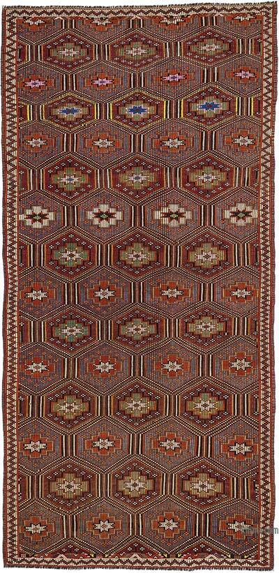 Vintage Anatolian Jijim Rug - 5' 5" x 10' 8" (65" x 128")