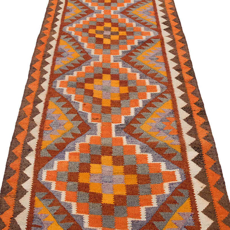 Alfombra Kilim Tribal Vintage - 92 cm x 319 cm - K0077769