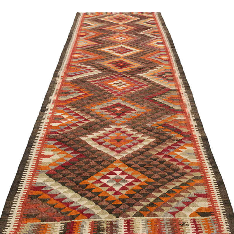 Vintage Tribal Kilim Runner - 3' 1" x 10' 6" (37" x 126") - K0077770