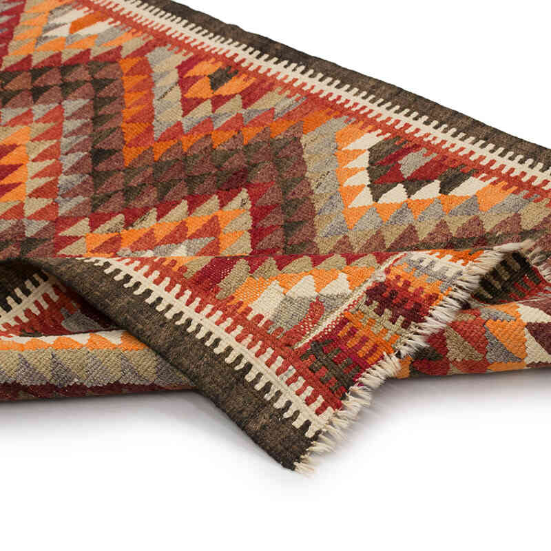 Vintage Tribal Kilim Runner - 3' 1" x 10' 6" (37" x 126") - K0077770
