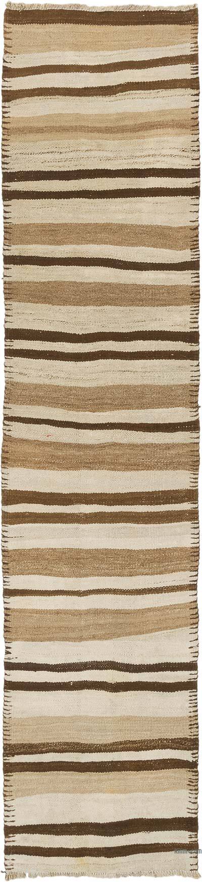Vintage Turkish Kilim Runner - 2' 8" x 12' 3" (32" x 147")