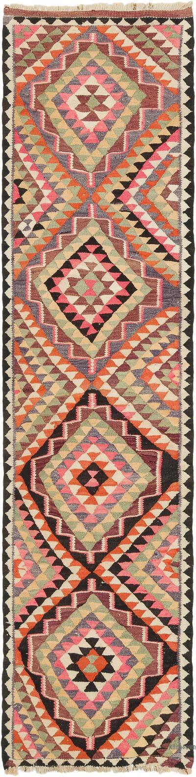 Vintage Anadolu Kilim Yolluk - 101 cm x 402 cm