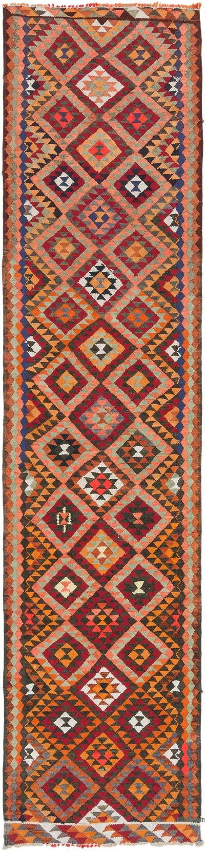 Vintage Tribal Kilim Runner - 2' 9" x 11' 7" (33" x 139")