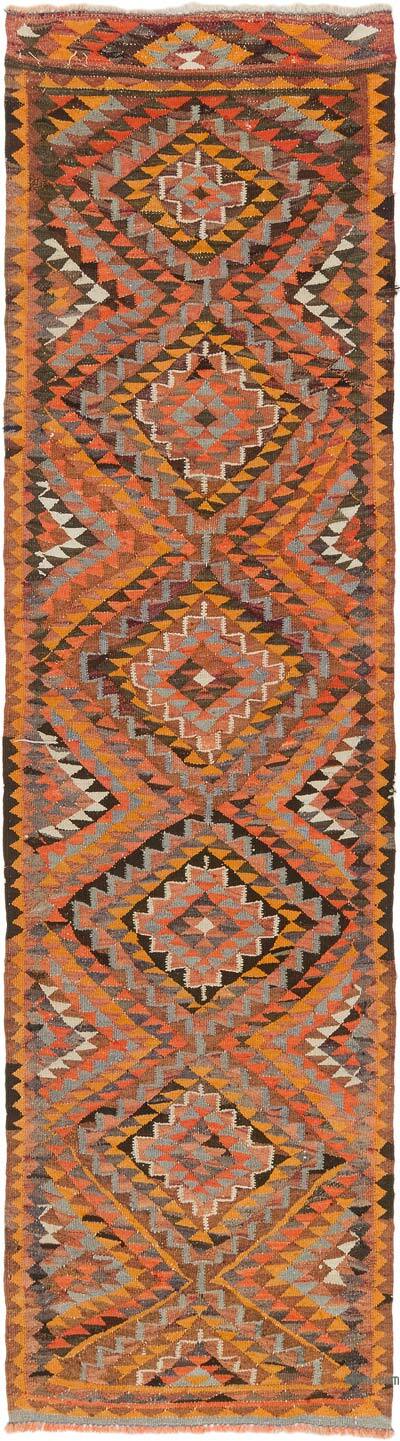 Vintage Tribal Kilim Runner - 2' 10" x 10' 4" (34" x 124")