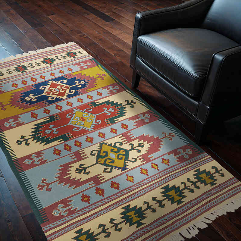 Nueva Alfombra Turca Kilim - 119 cm x 195 cm - K0077785