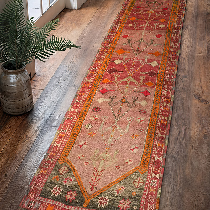 Vintage Tribal Runner Rug - 2' 11" x 13' 6" (35" x 162") - K0077786