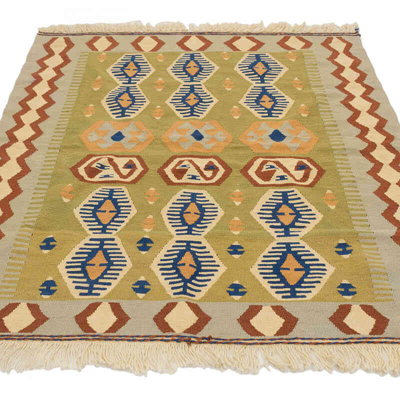 Yeni Kök Boya El Dokuma Kilim - 111 cm x 147 cm - K0077787