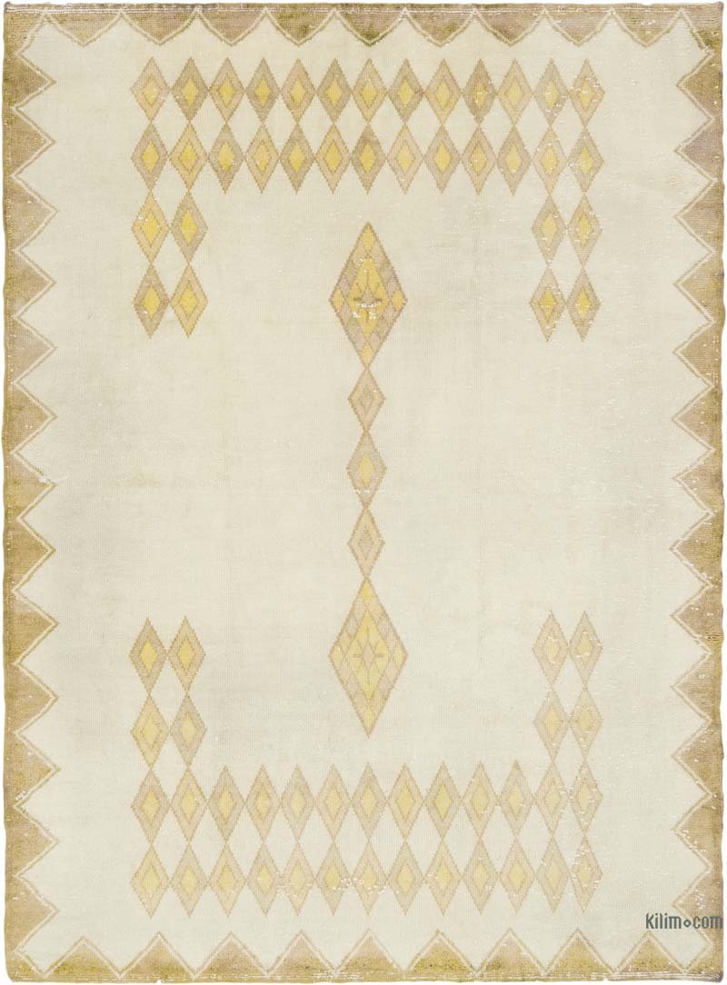 Vintage Hand-Knotted Turkish Rug - 8' 2" x 11' 2" (98" x 134") - K0077791