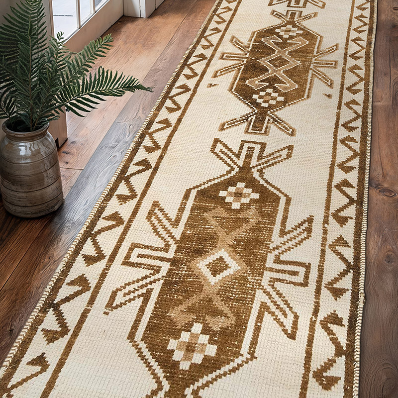 Alfombra Vintage de pasillo - 94 cm x 328 cm - K0077800