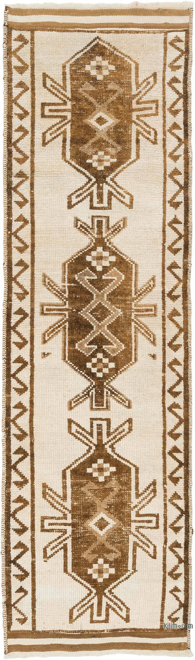 Alfombra Vintage de pasillo - 94 cm x 328 cm - K0077800