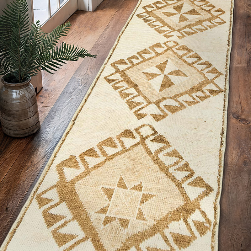 Alfombra Vintage de pasillo - 92 cm x 342 cm - K0077808
