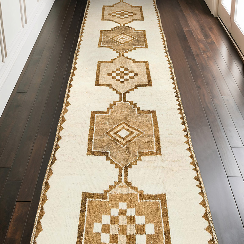 Vintage Tribal Runner Rug - 3' 8" x 11' 7" (44" x 139") - K0077809