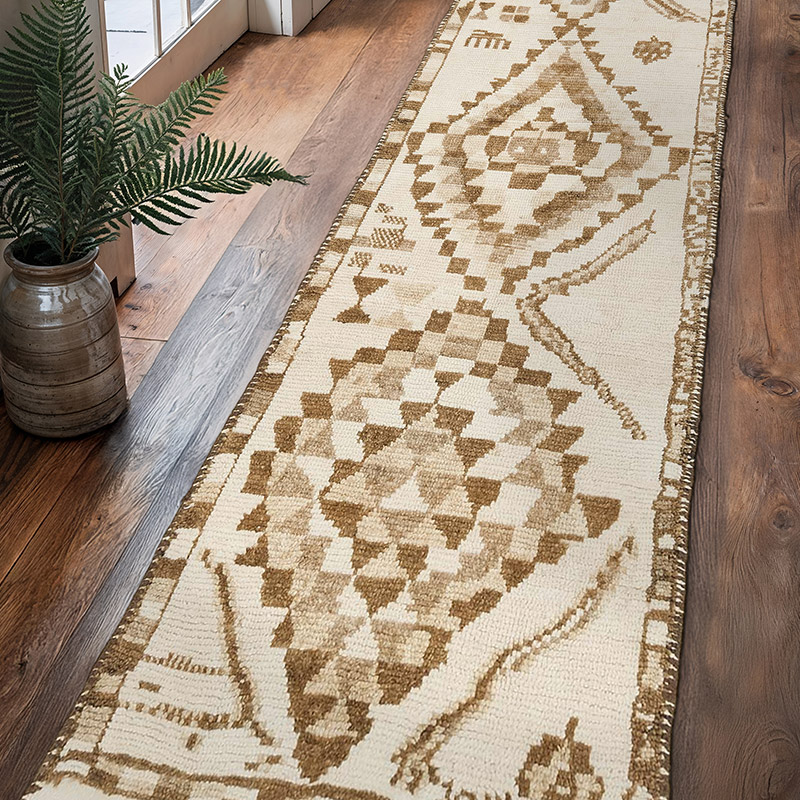 Vintage Tribal Runner Rug - 3'  x 11' 5" (36" x 137") - K0077820