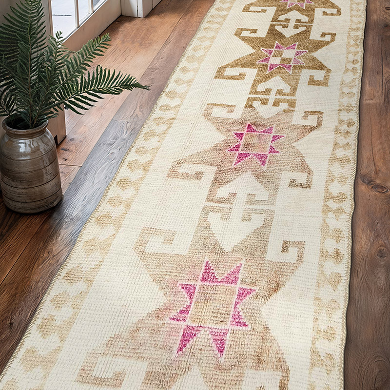 Vintage Tribal Runner Rug - 3' 3" x 11' 11" (39" x 143") - K0077823